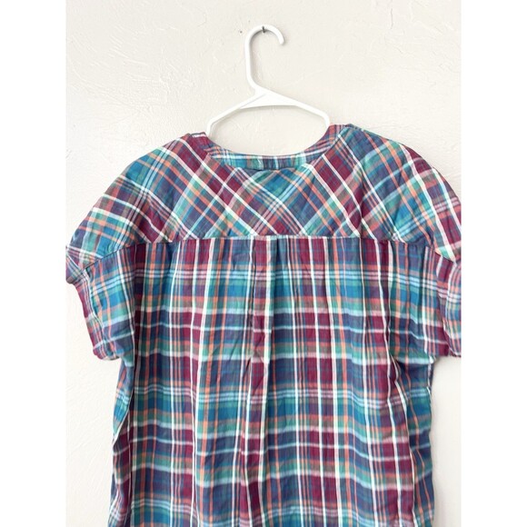 Soft Surroundings Multicolor Plaid Blouse - Picture 5 of 8